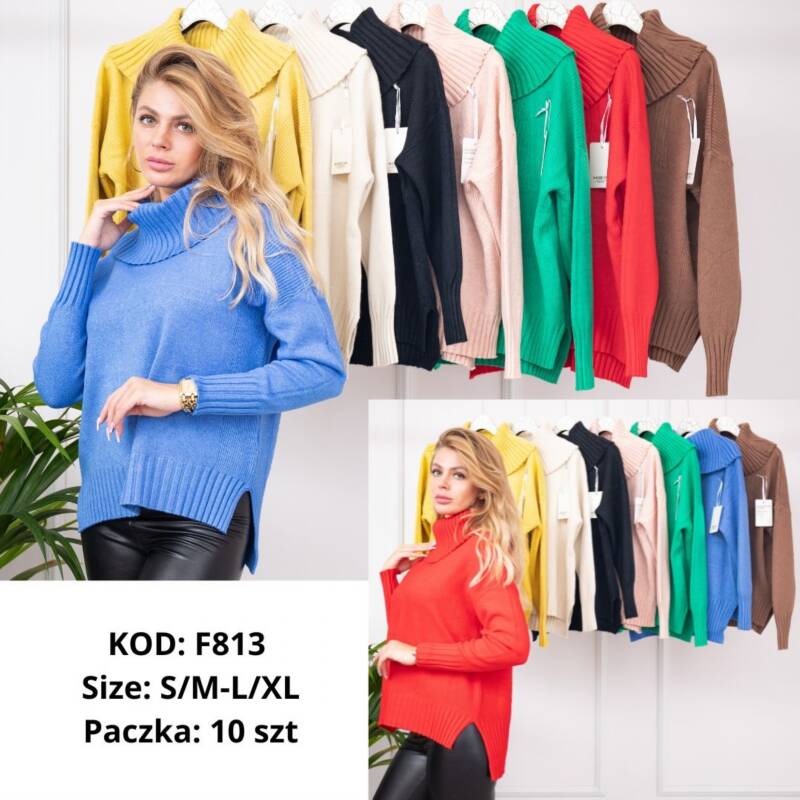 Swetry damskie Roz S/M-L/XL, Mix Kolor .Paczka 10 szt